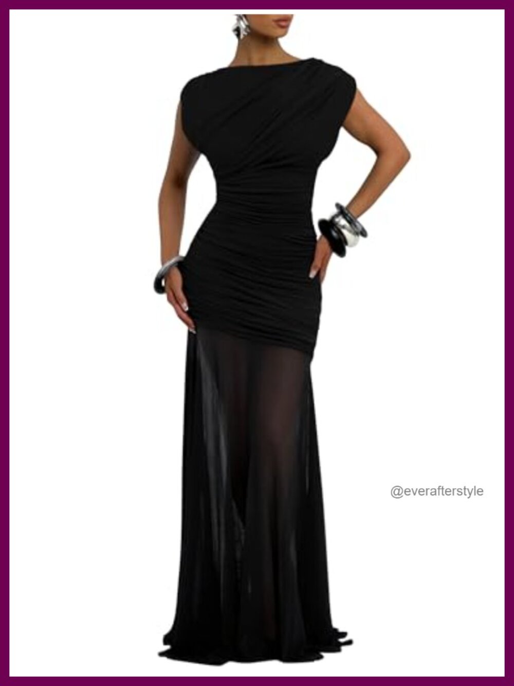 Elegant Sleeveless Ruched Bodycon Maxi Party Dress